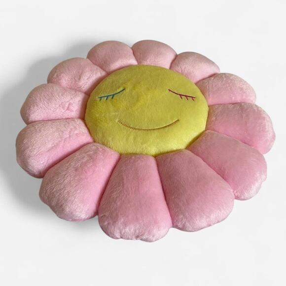 Takashi Murakami Flower Plush 40CM Light Pink/Yellow - Picture 4 of 4